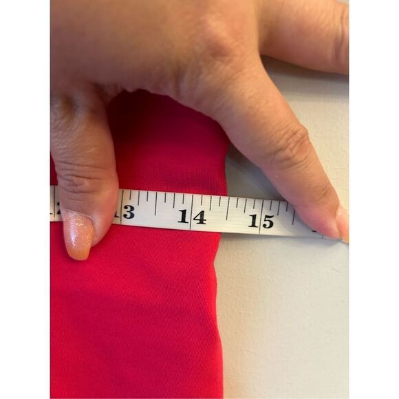 Y2K Armani Exchange Front Cinched Fitted Red Dress Sz 8 fits smaller - Picture 6 of 7